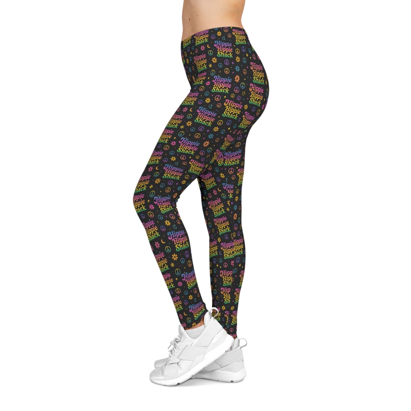 Retro Diner Pattern Leggings — "Shake Shack" Colorful 70s Pop-All-Over Print