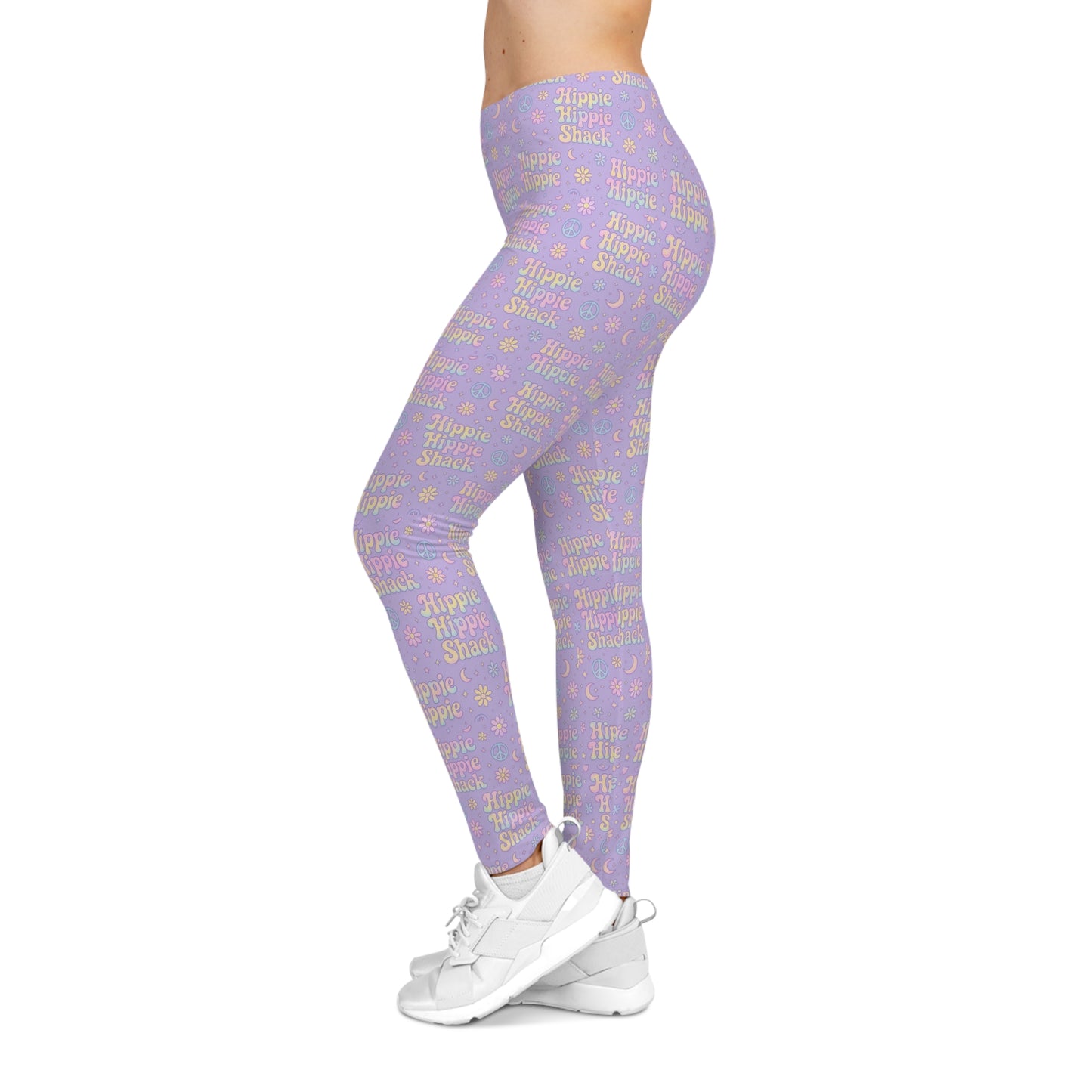 Hippie Vibes Lavender All-Over Print Leggings