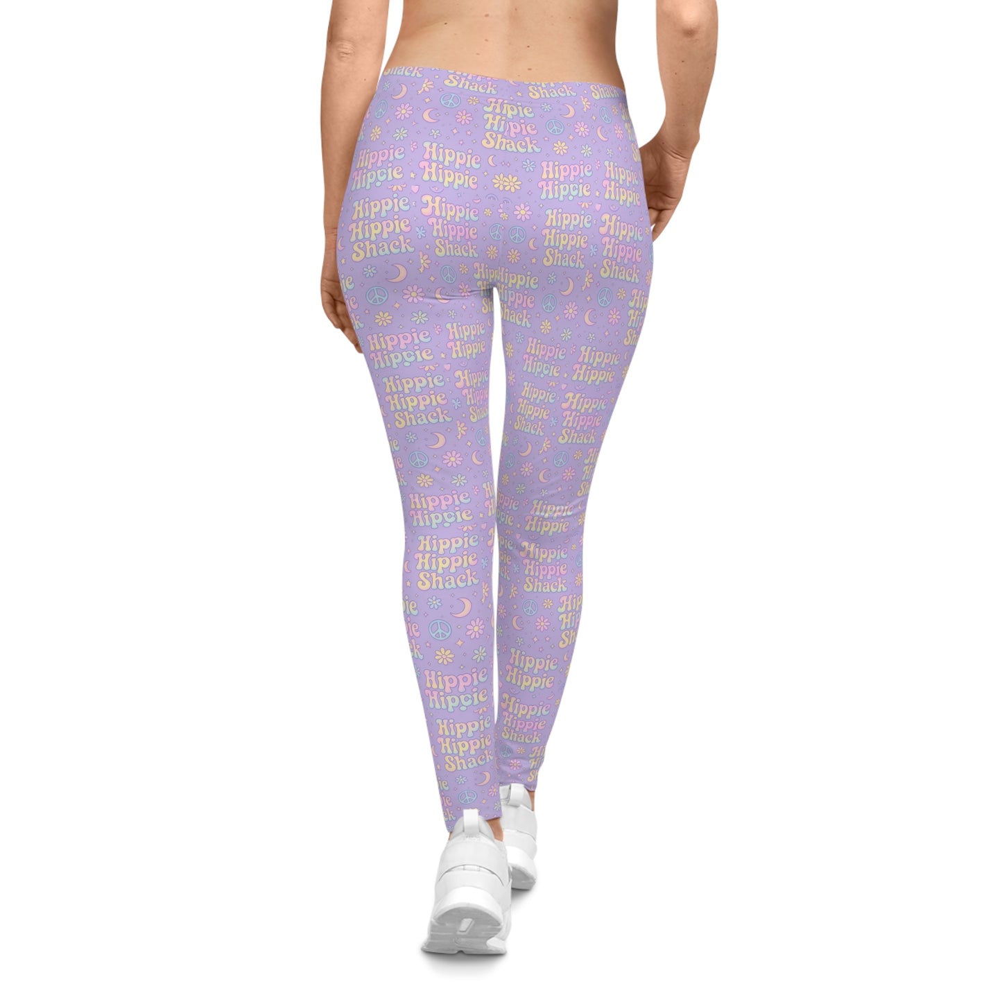 Hippie Vibes Lavender All-Over Print Leggings