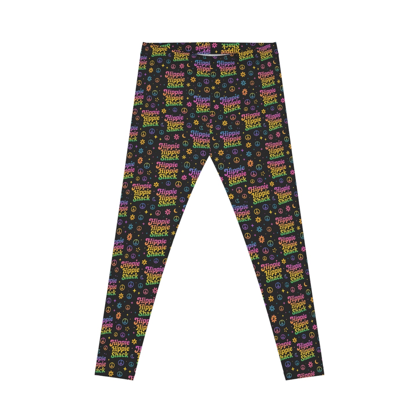 Retro Diner Pattern Leggings — "Shake Shack" Colorful 70s Pop-All-Over Print