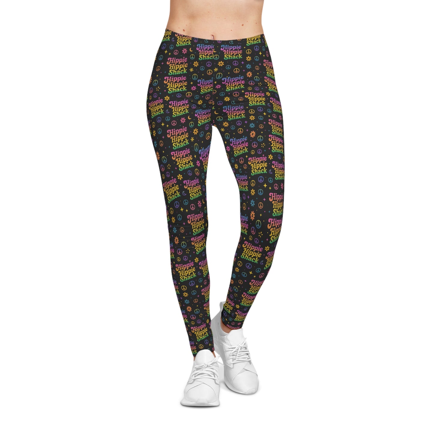 Retro Diner Pattern Leggings — "Shake Shack" Colorful 70s Pop-All-Over Print